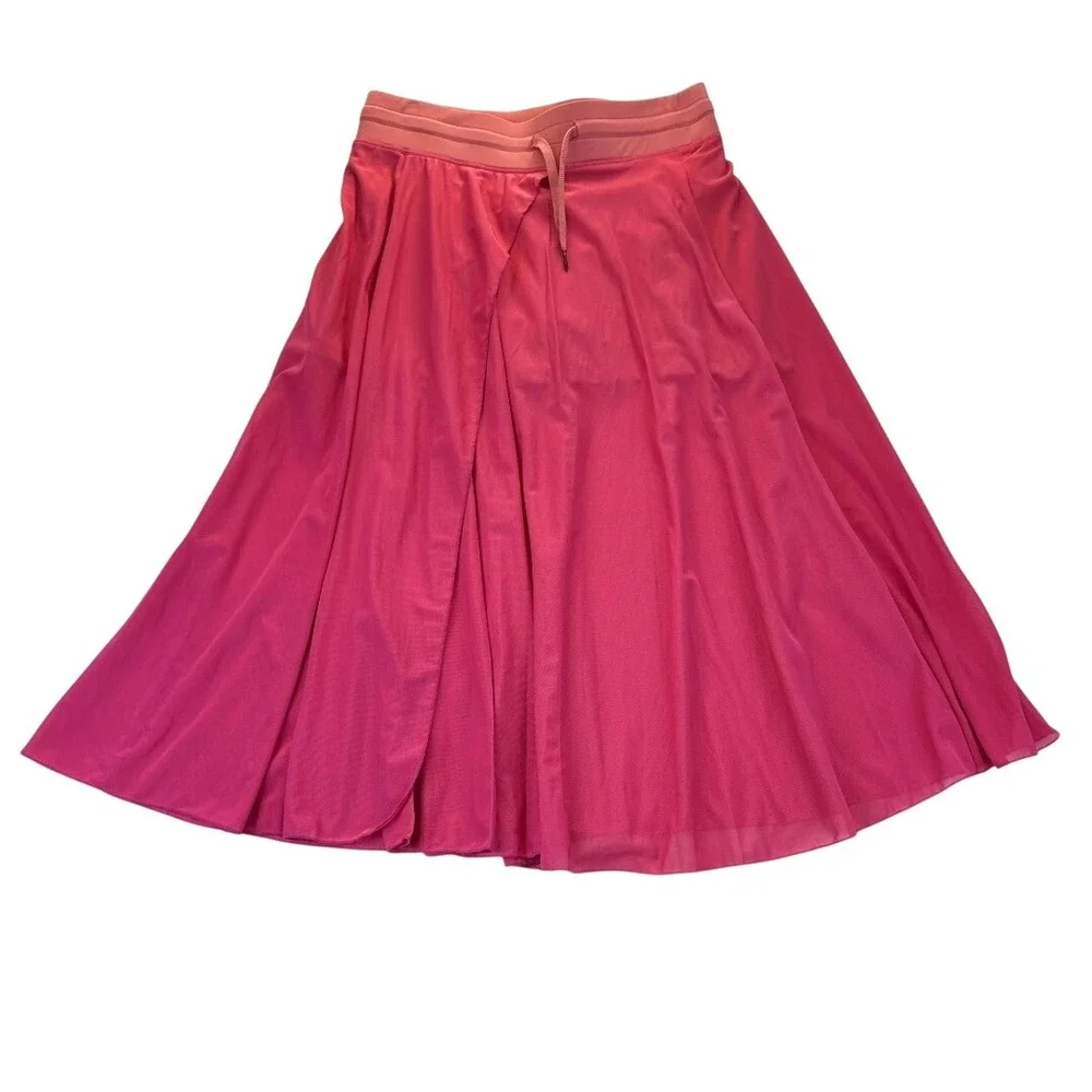 Halara Pink Mesh Wrap Front Active Skort with Pockets L Barbiecore Mesh Resort